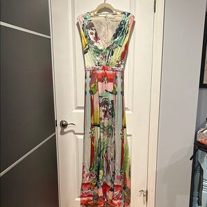 Alice + Olivia Colorful Floral Maxi Dress